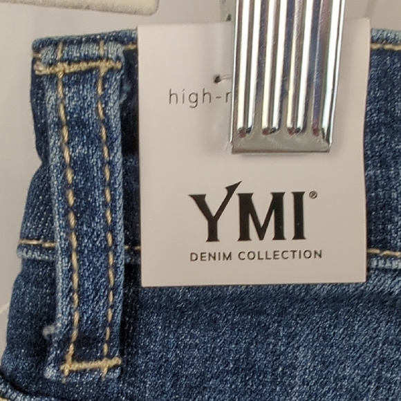 YMI Distressed Denim Jean Shorts - Blue - Picture 2 of 4